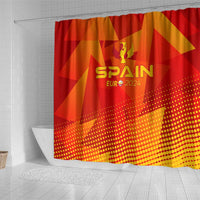 Spain Football 2024 Shower Curtain Trophy Wing Style