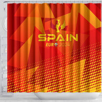 Spain Football 2024 Shower Curtain Trophy Wing Style