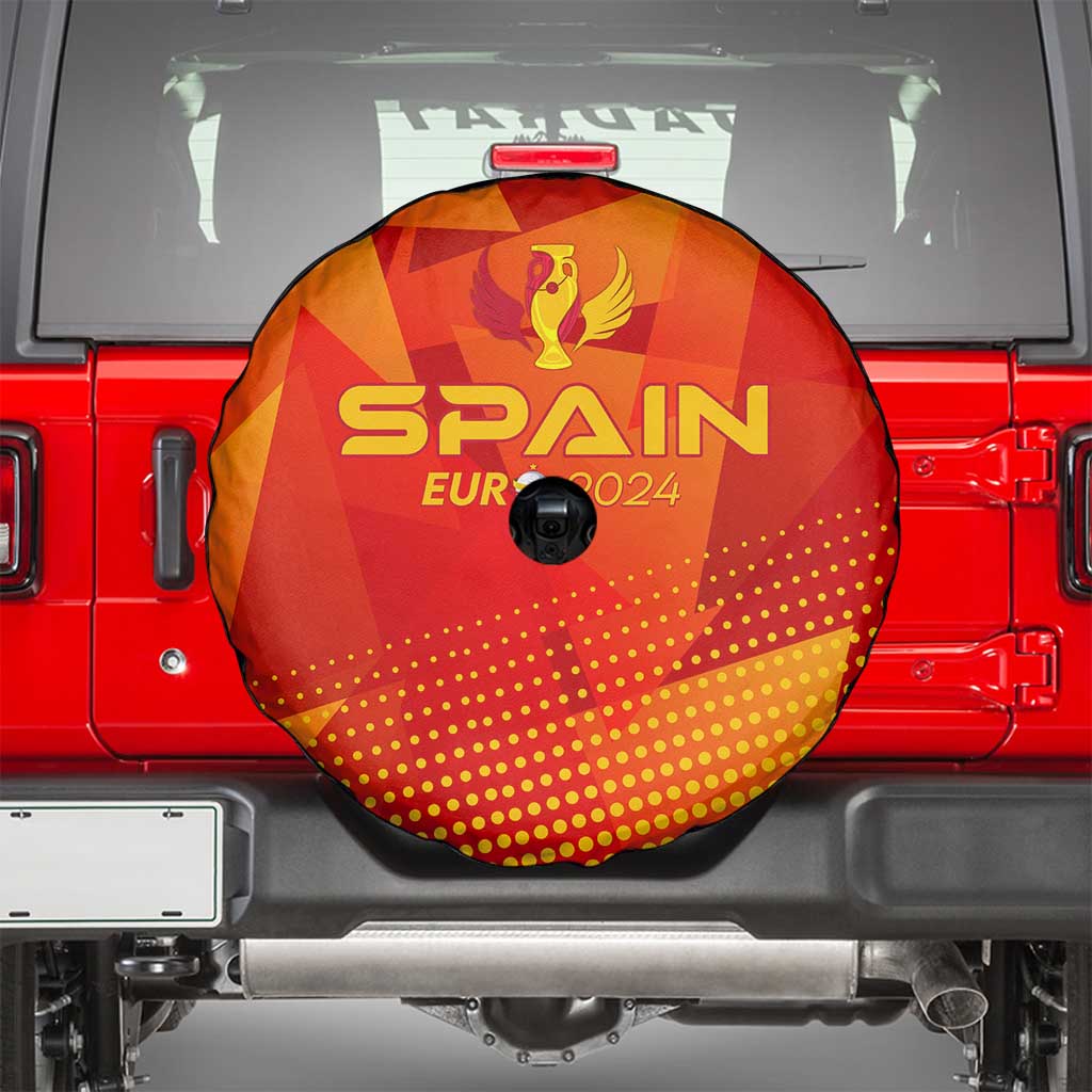 Spain Football 2024 Spare Tire Cover Trophy Wing Style - Wonder Print Shop