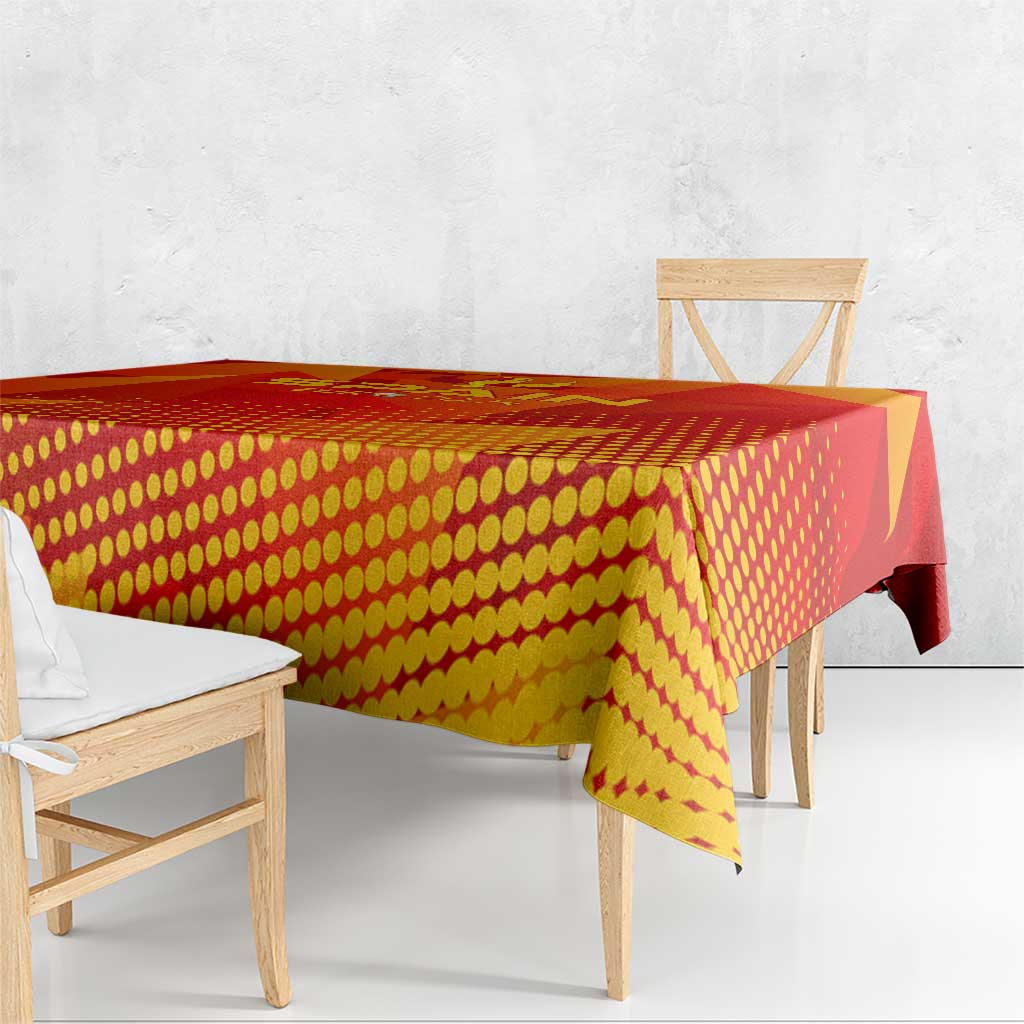 Spain Football 2024 Tablecloth Trophy Wing Style - Wonder Print Shop