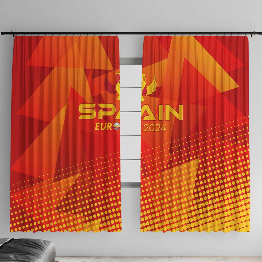 Spain Football 2024 Window Curtain Trophy Wing Style - Wonder Print Shop