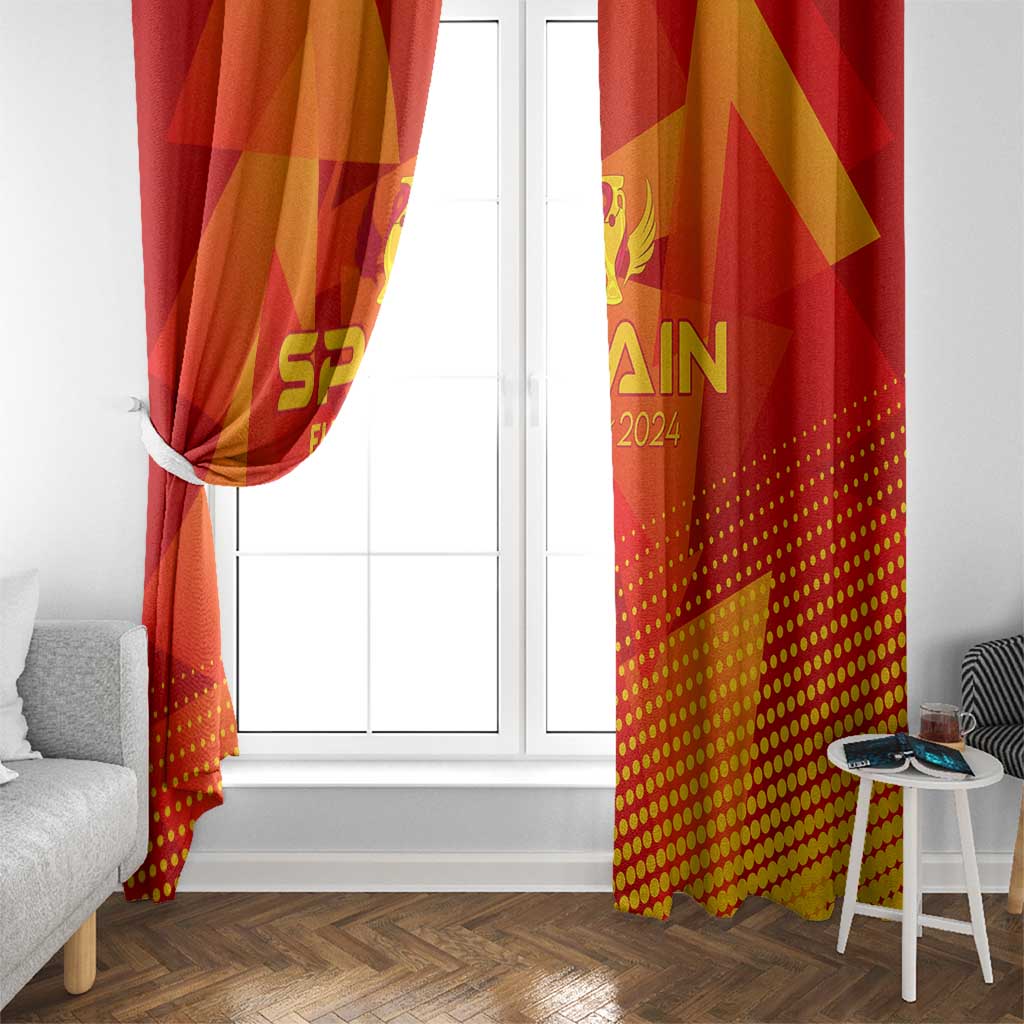 Spain Football 2024 Window Curtain Trophy Wing Style - Wonder Print Shop