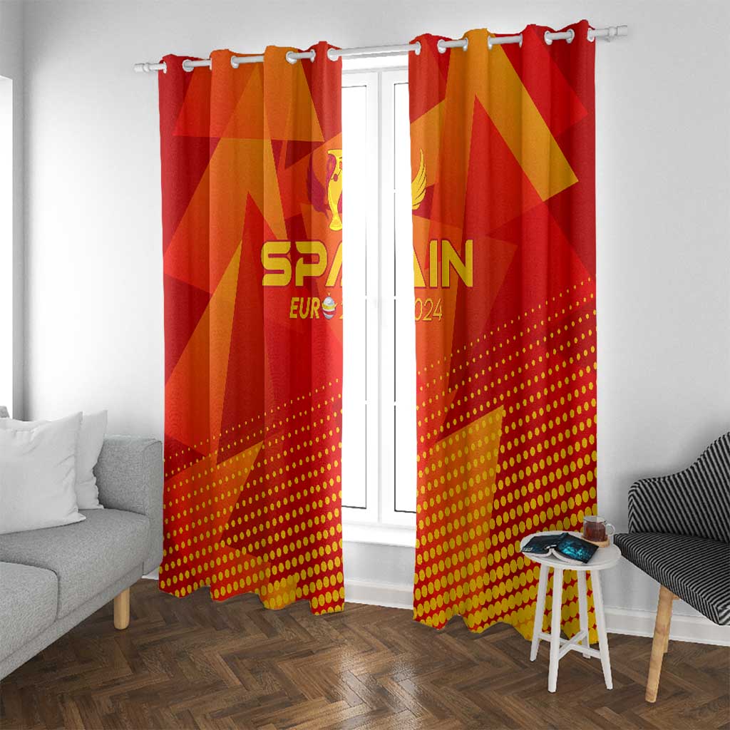 Spain Football 2024 Window Curtain Trophy Wing Style - Wonder Print Shop