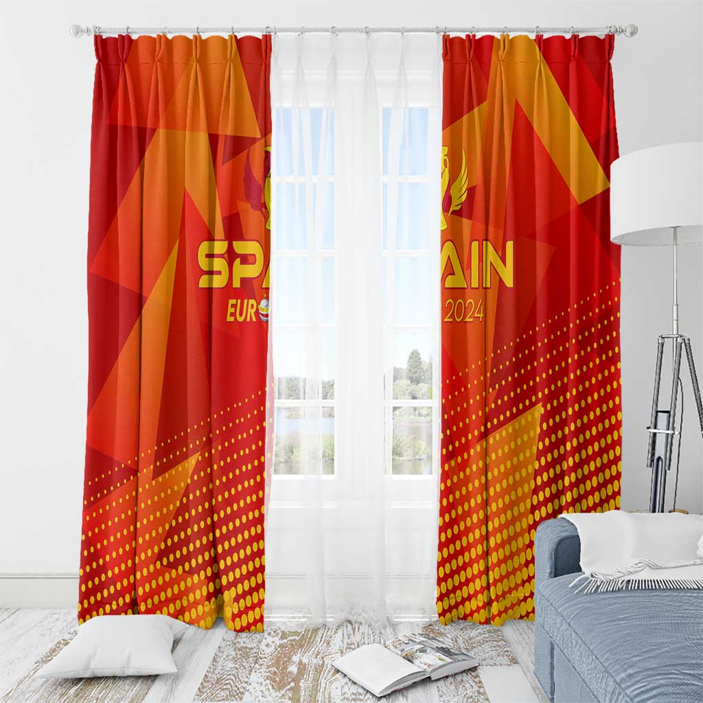 Spain Football 2024 Window Curtain Trophy Wing Style - Wonder Print Shop