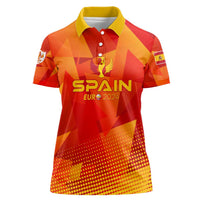 Personalized Spain Football 2024 Women Polo Shirt Trophy Wing Style - Wonder Print Shop