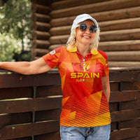 Personalized Spain Football 2024 Women Polo Shirt Trophy Wing Style - Wonder Print Shop