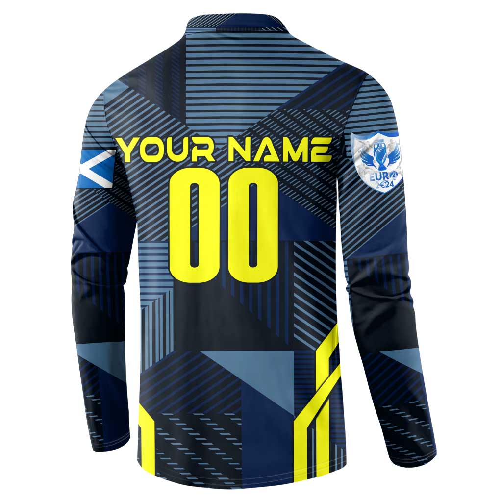 Personalized Scotland Football 2024 Button Sweatshirt Trophy Wing Style - Wonder Print Shop