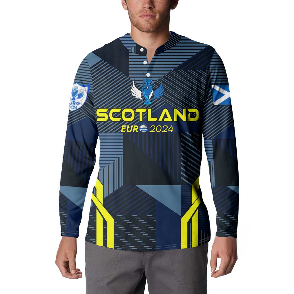 Personalized Scotland Football 2024 Button Sweatshirt Trophy Wing Style - Wonder Print Shop