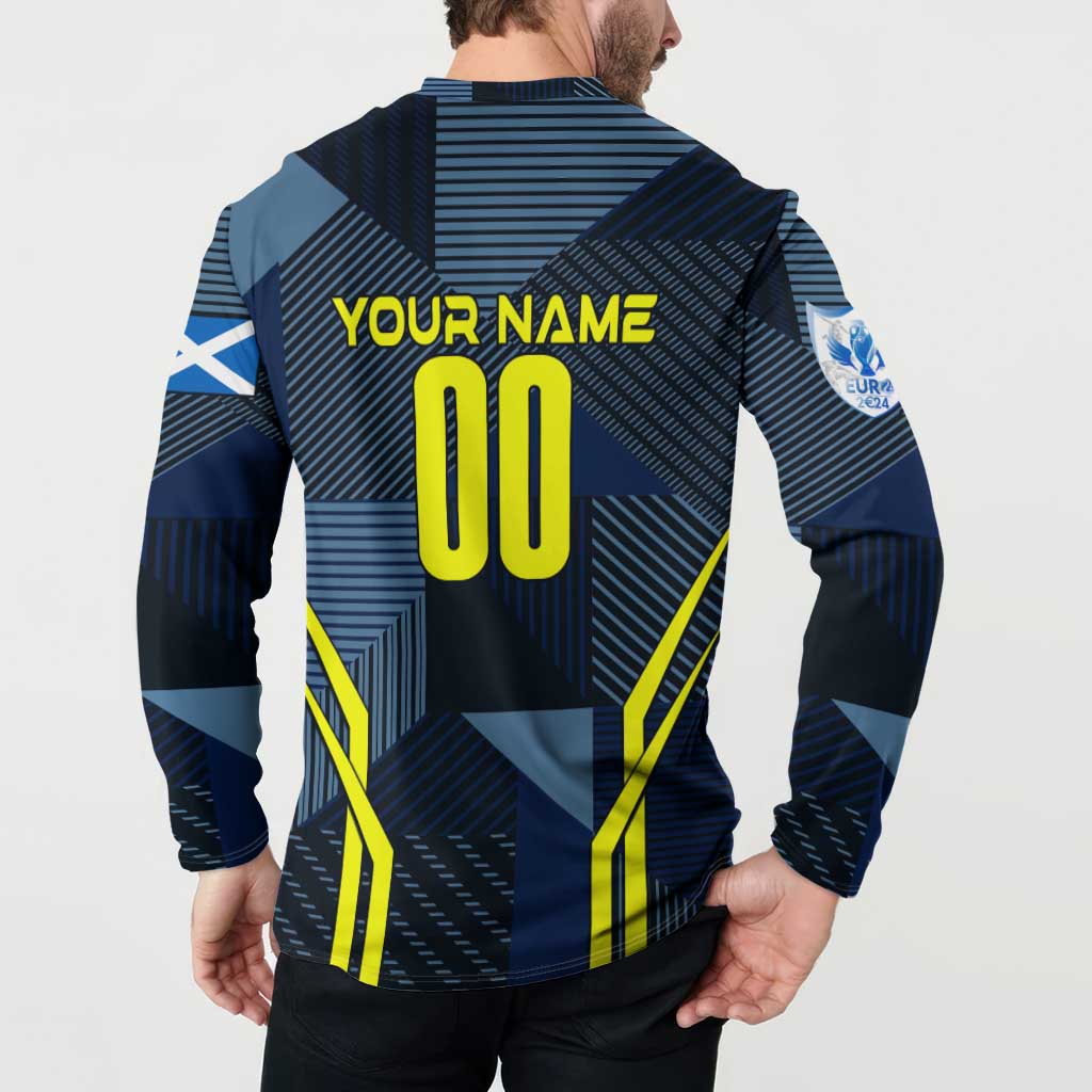 Personalized Scotland Football 2024 Button Sweatshirt Trophy Wing Style - Wonder Print Shop