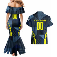 Personalized Scotland Football 2024 Couples Matching Mermaid Dress and Hawaiian Shirt Trophy Wing Style - Wonder Print Shop