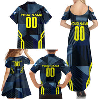 Personalized Scotland Football 2024 Family Matching Summer Maxi Dress and Hawaiian Shirt Trophy Wing Style - Wonder Print Shop
