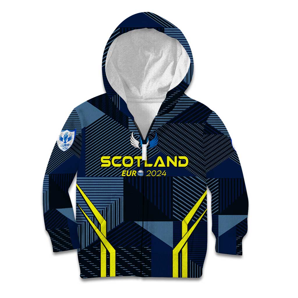 Personalized Scotland Football 2024 Kid Hoodie Trophy Wing Style - Wonder Print Shop