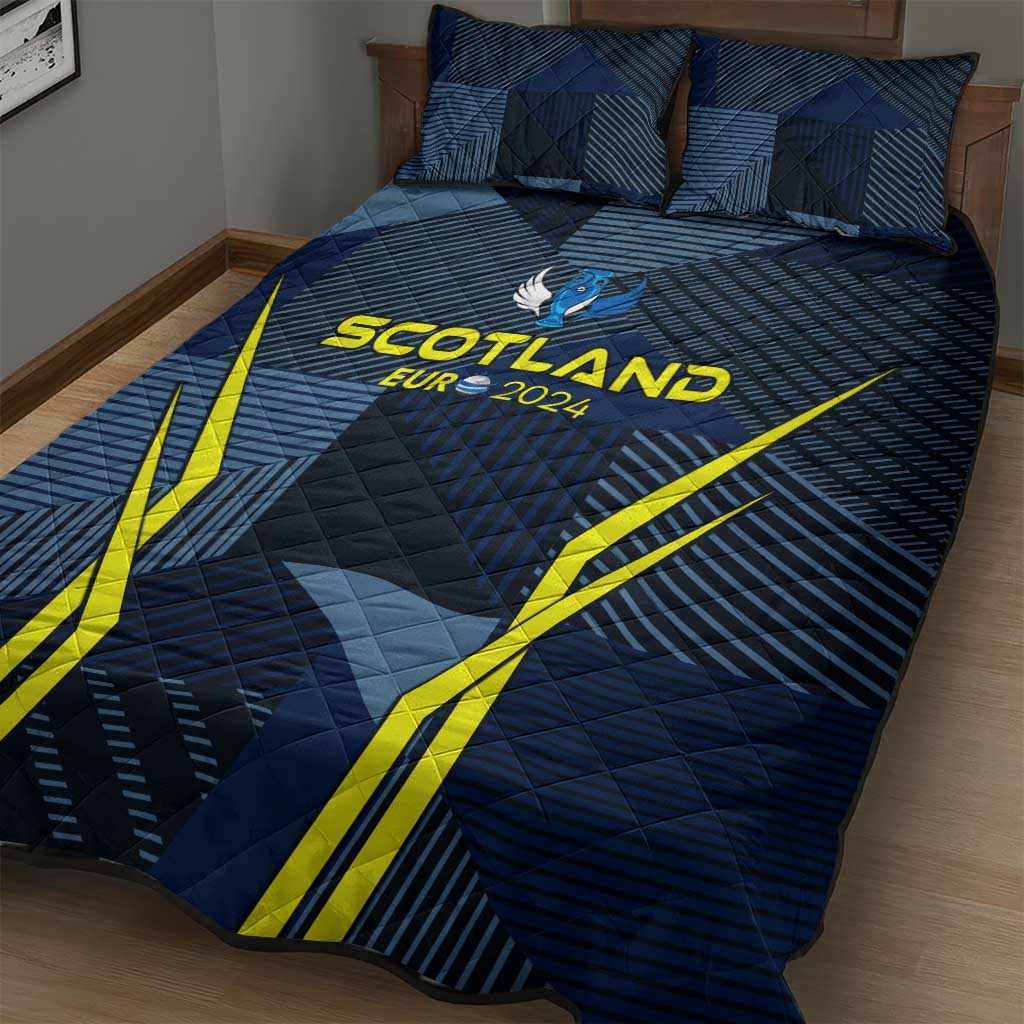 Scotland Football 2024 Quilt Bed Set Trophy Wing Style - Wonder Print Shop
