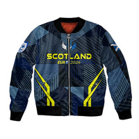 Personalized Scotland Football 2024 Sleeve Zip Bomber Jacket Trophy Wing Style - Wonder Print Shop