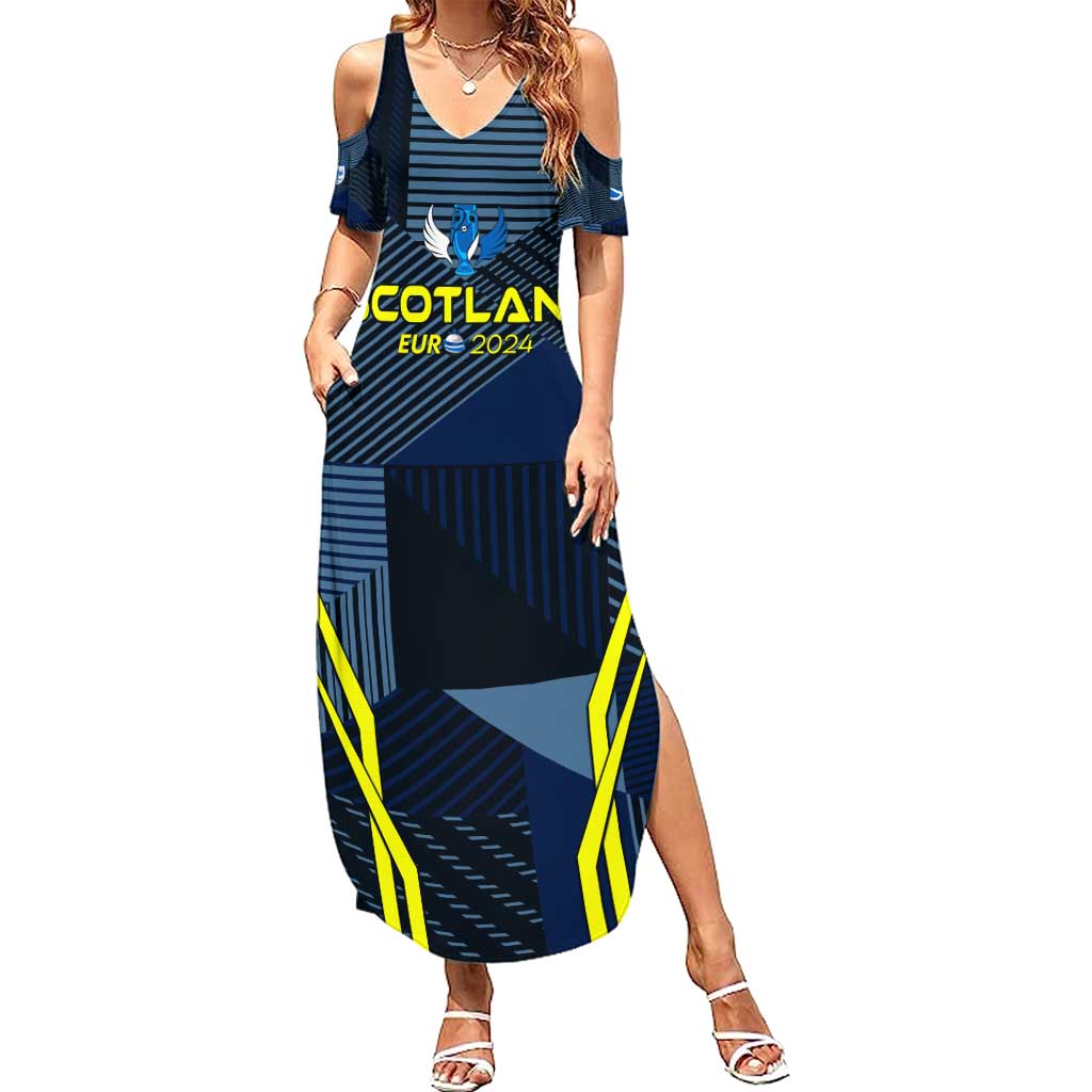 Personalized Scotland Football 2024 Summer Maxi Dress Trophy Wing Style - Wonder Print Shop