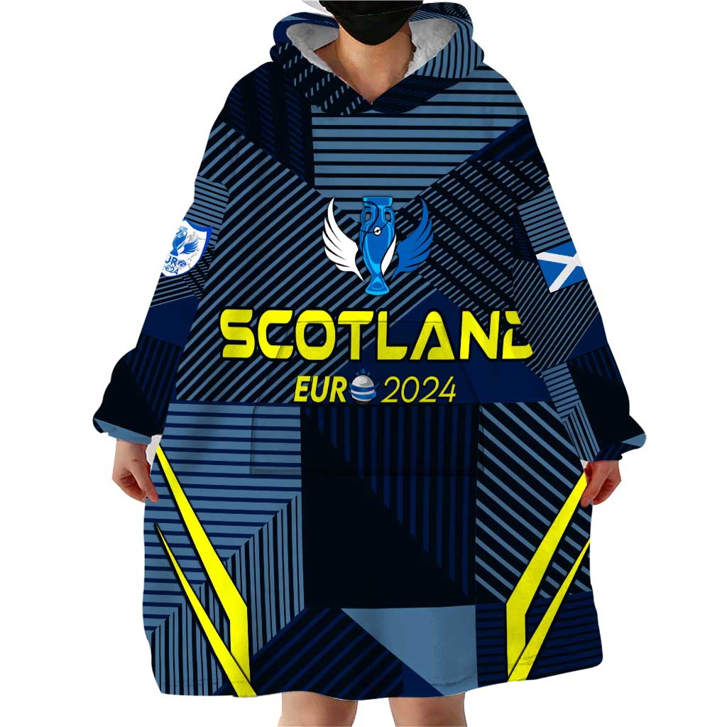 Personalized Scotland Football 2024 Wearable Blanket Hoodie Trophy Wing Style - Wonder Print Shop
