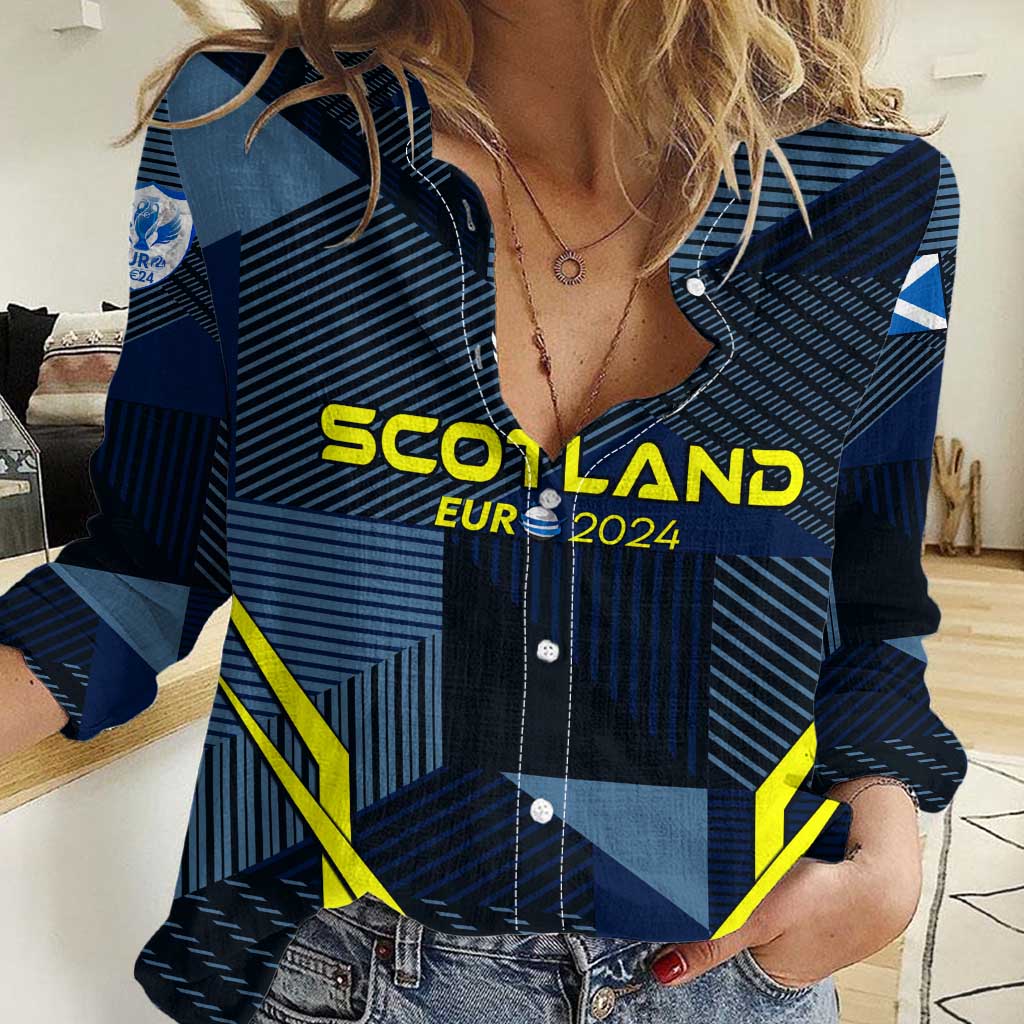 Personalized Scotland Football 2024 Women Casual Shirt Trophy Wing Style - Wonder Print Shop