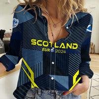 Personalized Scotland Football 2024 Women Casual Shirt Trophy Wing Style - Wonder Print Shop