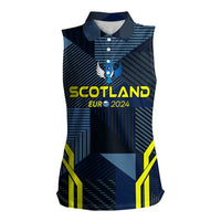 Personalized Scotland Football 2024 Women Sleeveless Polo Shirt Trophy Wing Style - Wonder Print Shop