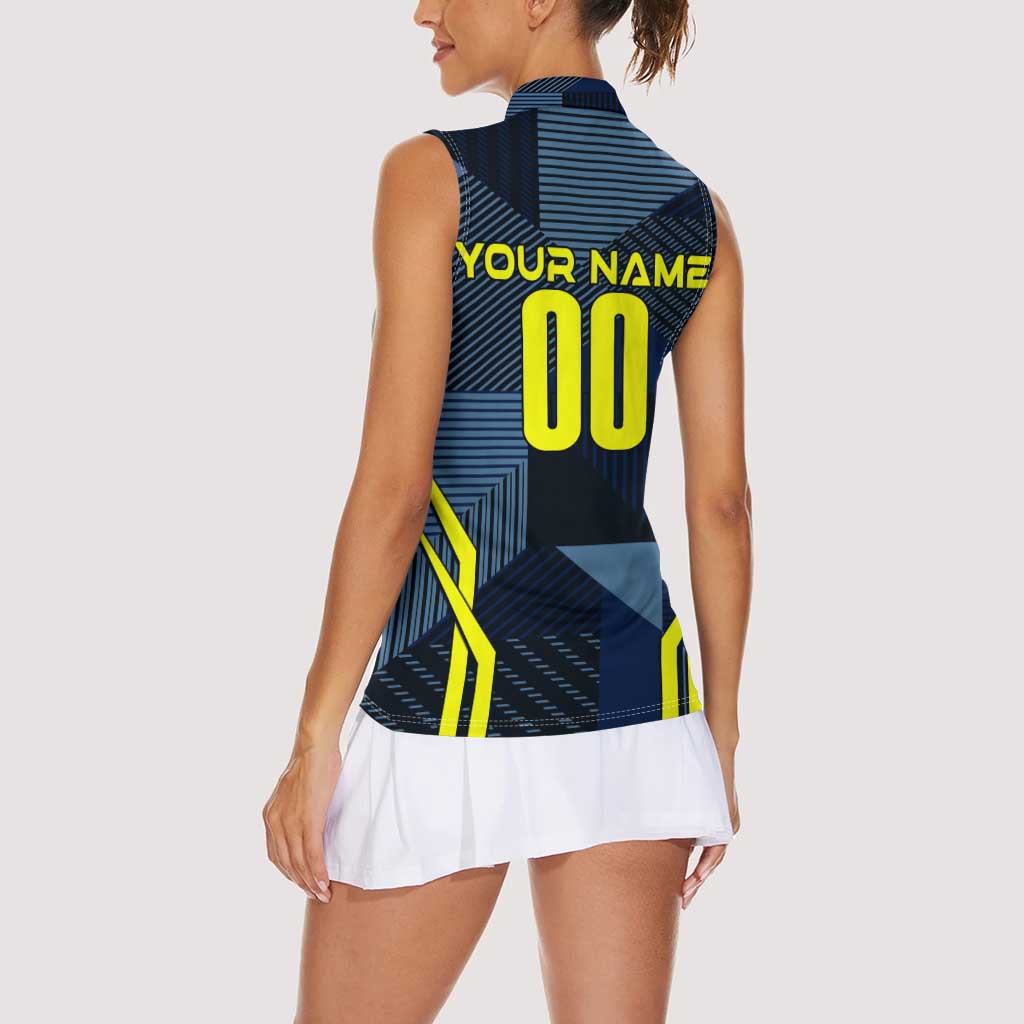 Personalized Scotland Football 2024 Women Sleeveless Polo Shirt Trophy Wing Style - Wonder Print Shop