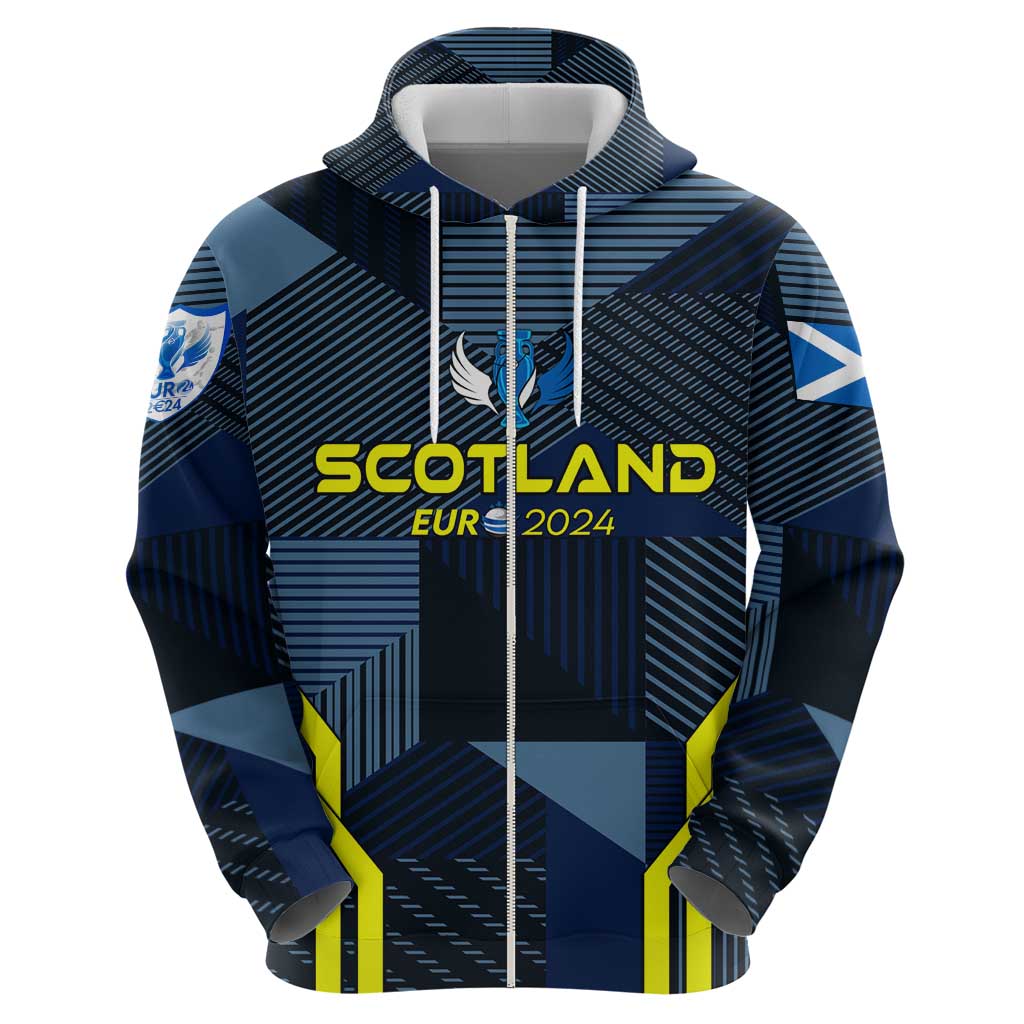 Personalized Scotland Football 2024 Zip Hoodie Trophy Wing Style - Wonder Print Shop