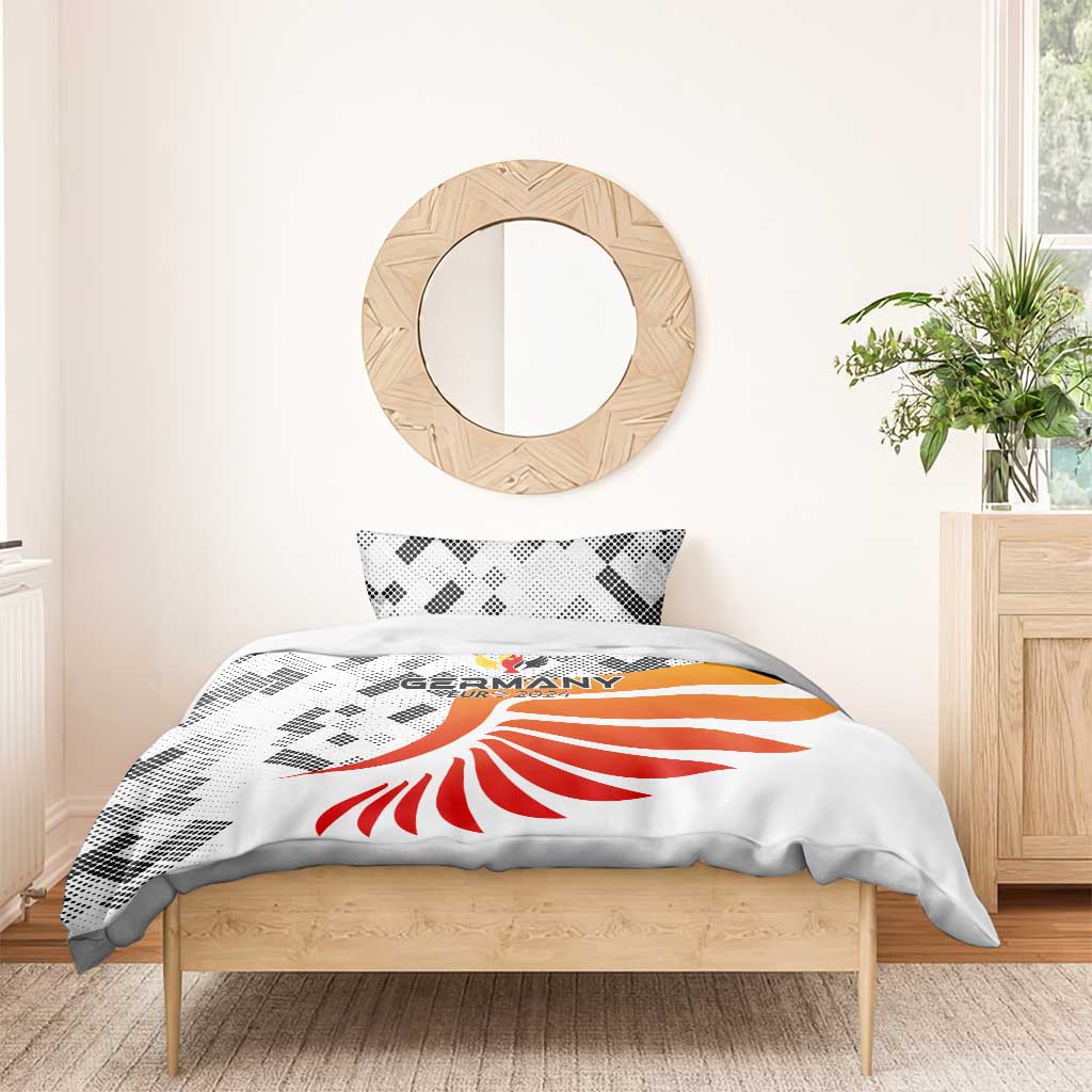 Germany Football 2024 Bedding Set Trophy Wing Style - Wonder Print Shop