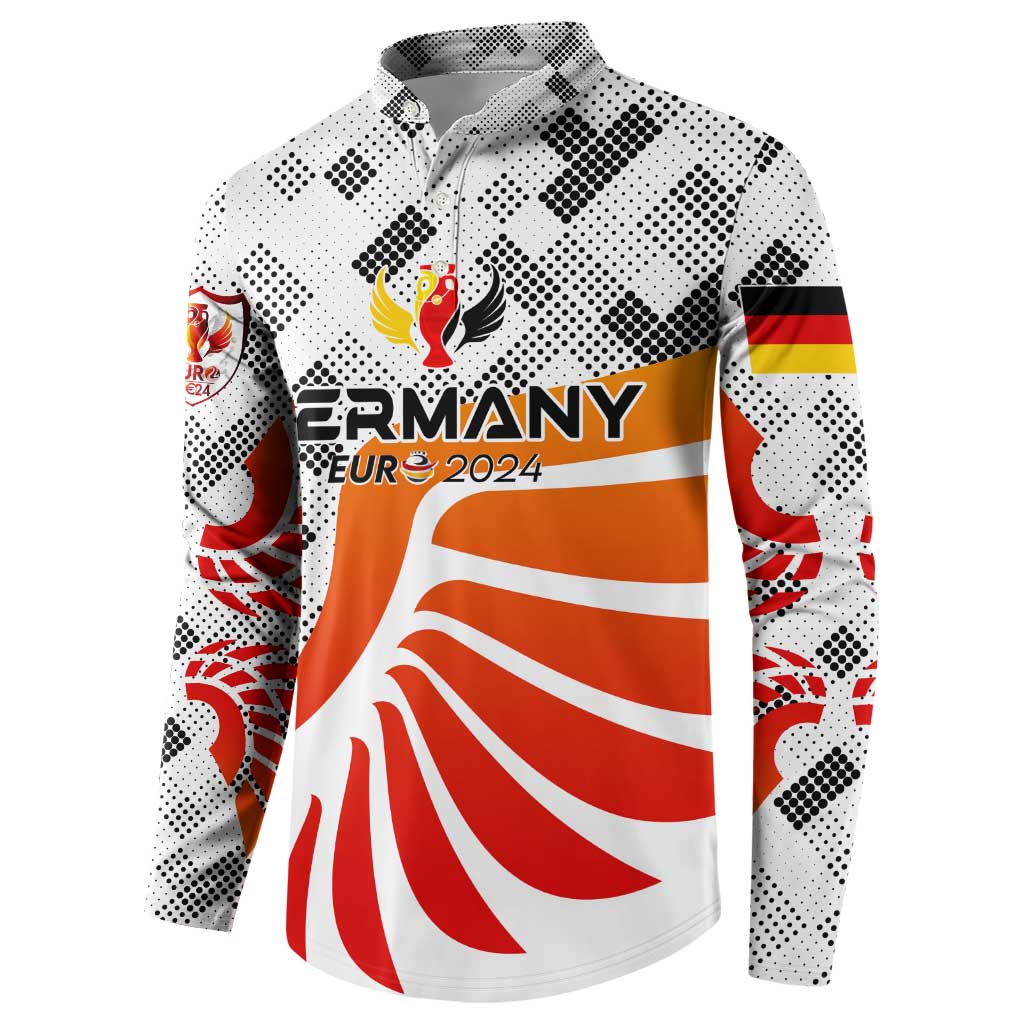 Personalized Germany Football 2024 Button Sweatshirt Trophy Wing Style - Wonder Print Shop