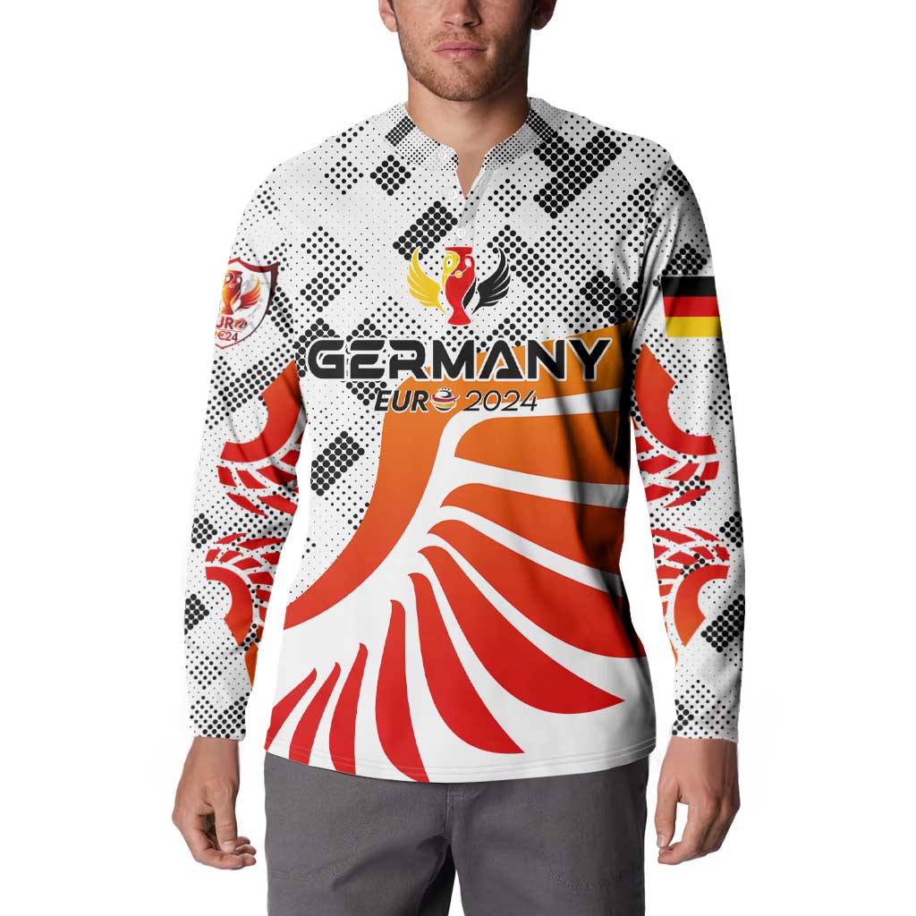 Personalized Germany Football 2024 Button Sweatshirt Trophy Wing Style - Wonder Print Shop