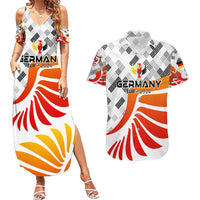 Personalized Germany Football 2024 Couples Matching Summer Maxi Dress and Hawaiian Shirt Trophy Wing Style - Wonder Print Shop