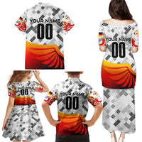 Personalized Germany Football 2024 Family Matching Puletasi and Hawaiian Shirt Trophy Wing Style - Wonder Print Shop