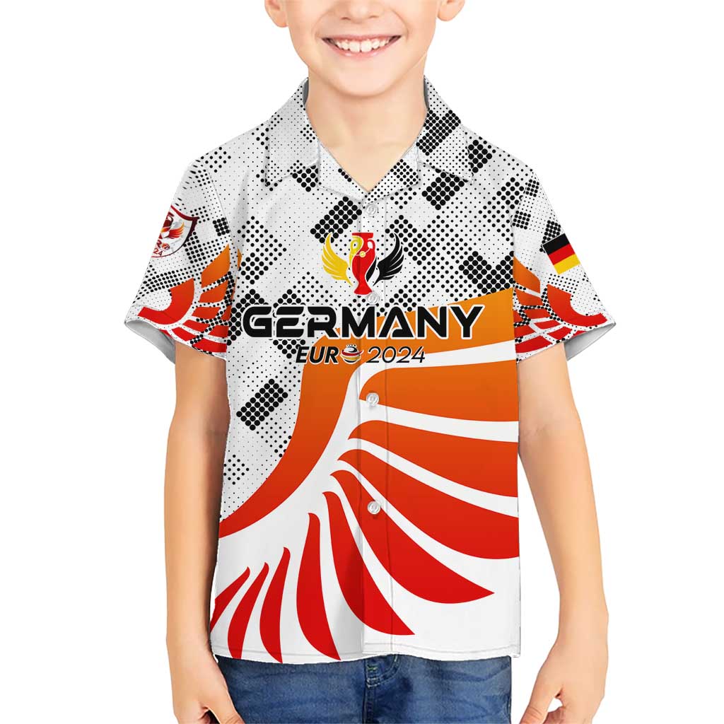 Personalized Germany Football 2024 Kid Hawaiian Shirt Trophy Wing Style - Wonder Print Shop