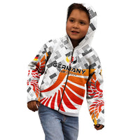 Personalized Germany Football 2024 Kid Hoodie Trophy Wing Style - Wonder Print Shop
