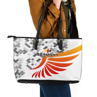 Germany Football 2024 Leather Tote Bag Trophy Wing Style - Wonder Print Shop