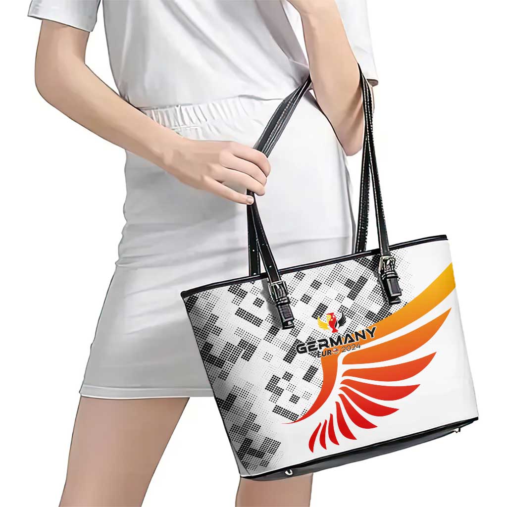 Germany Football 2024 Leather Tote Bag Trophy Wing Style - Wonder Print Shop