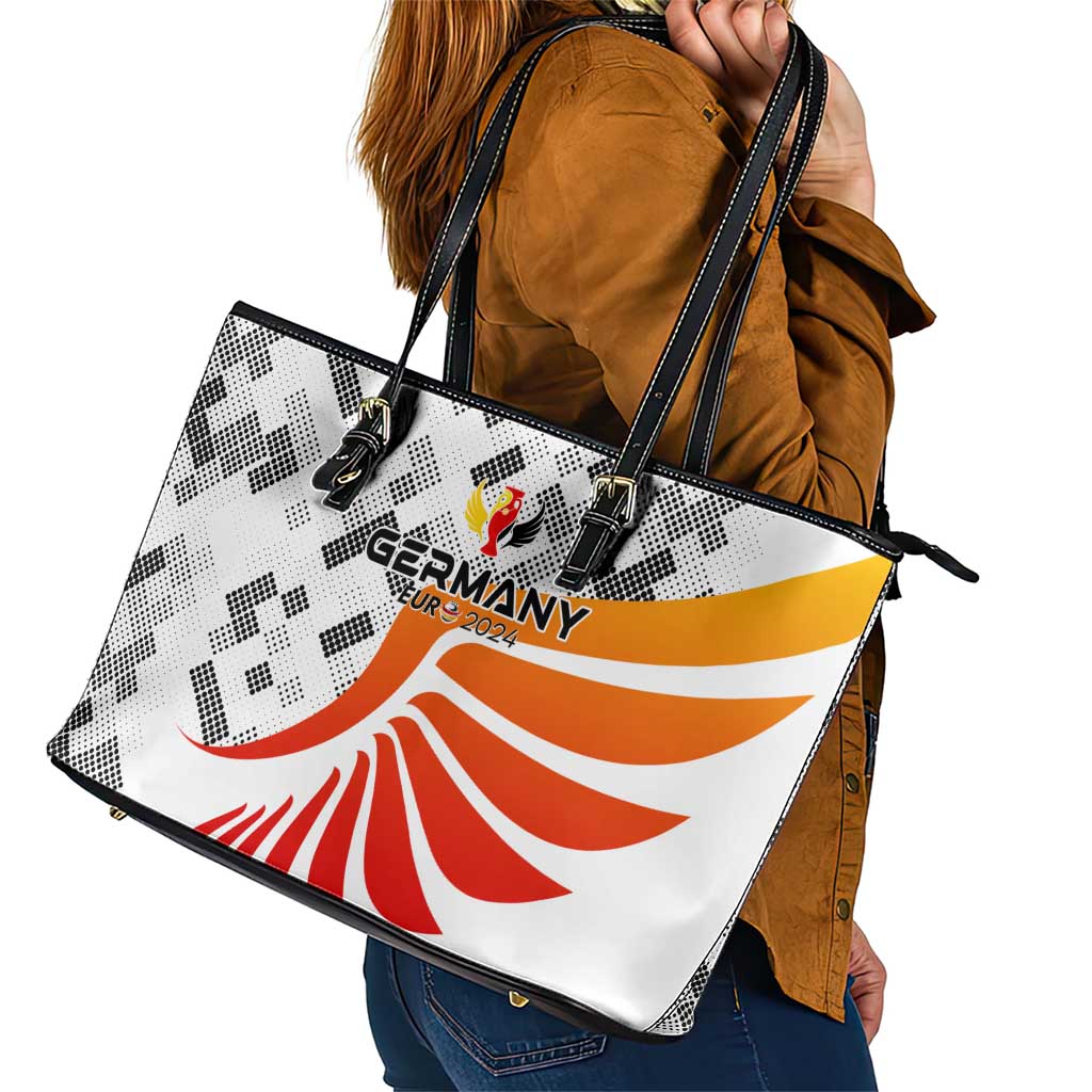 Germany Football 2024 Leather Tote Bag Trophy Wing Style - Wonder Print Shop