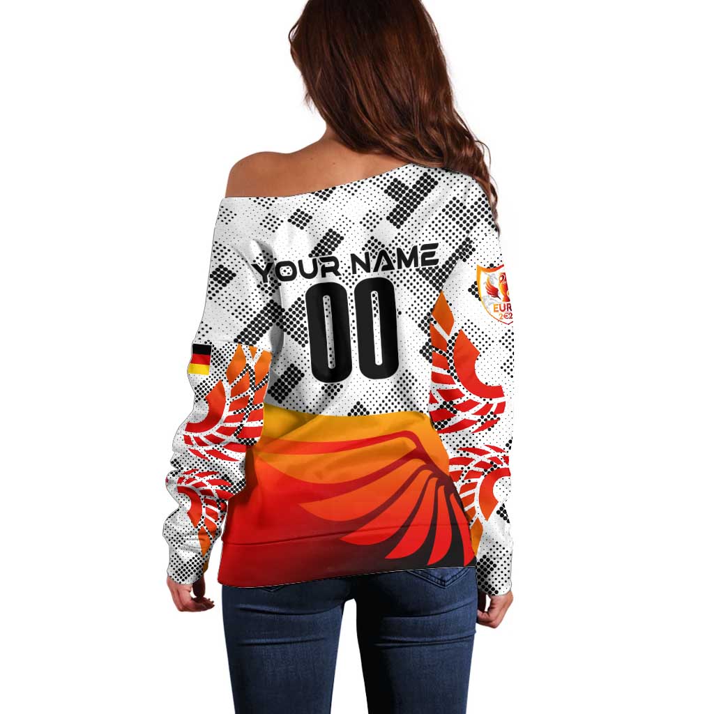 Personalized Germany Football 2024 Off Shoulder Sweater Trophy Wing Style - Wonder Print Shop