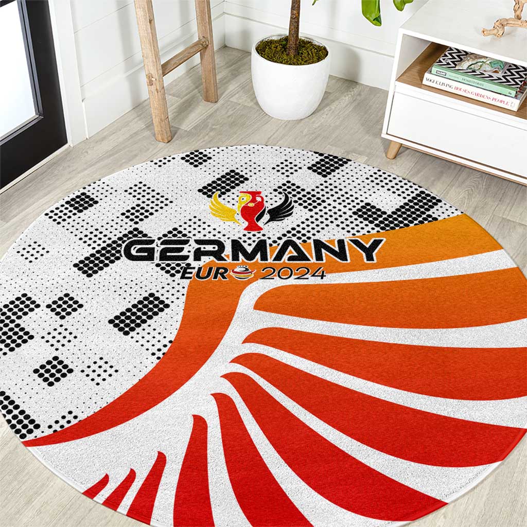 Germany Football 2024 Round Carpet Trophy Wing Style
