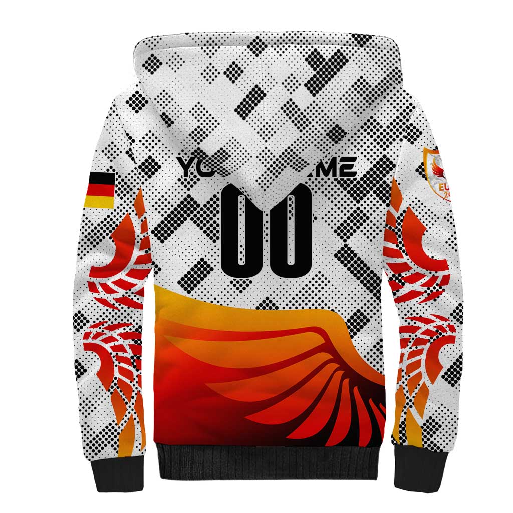 Personalized Germany Football 2024 Sherpa Hoodie Trophy Wing Style - Wonder Print Shop