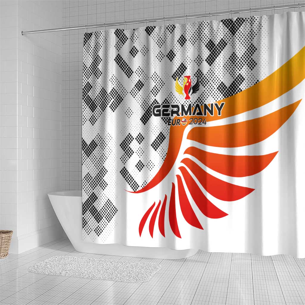Germany Football 2024 Shower Curtain Trophy Wing Style