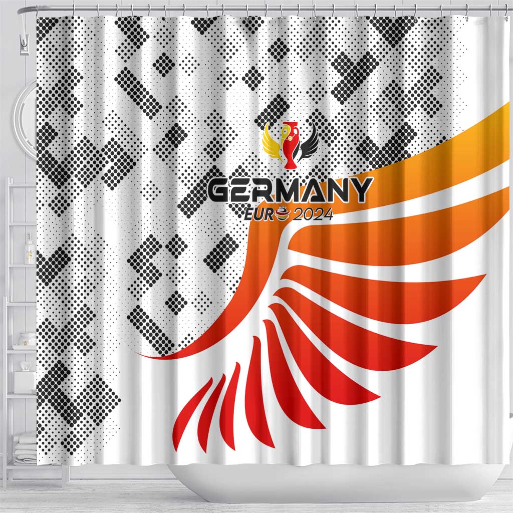 Germany Football 2024 Shower Curtain Trophy Wing Style