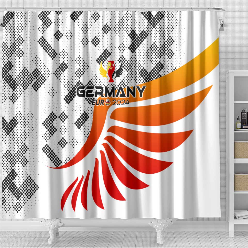 Germany Football 2024 Shower Curtain Trophy Wing Style