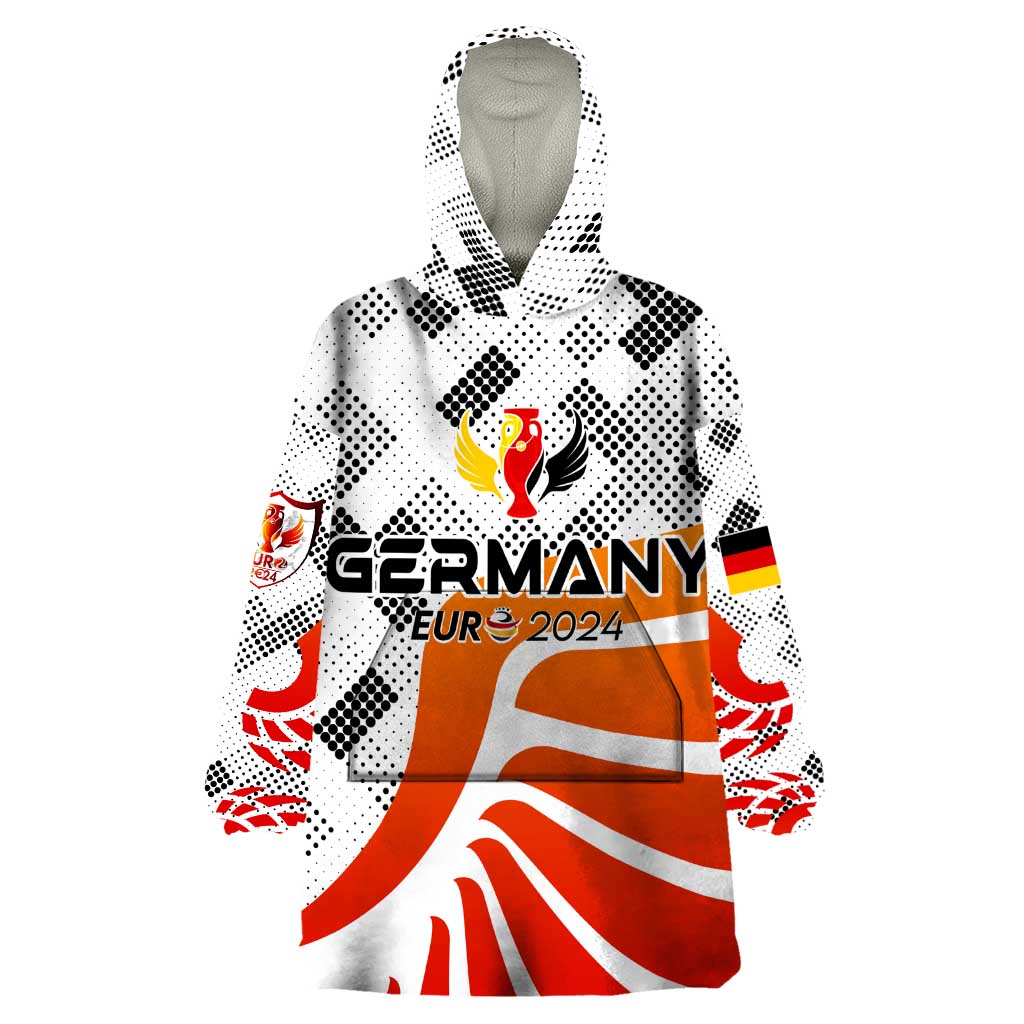 Personalized Germany Football 2024 Wearable Blanket Hoodie Trophy Wing Style - Wonder Print Shop