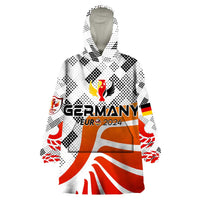 Personalized Germany Football 2024 Wearable Blanket Hoodie Trophy Wing Style - Wonder Print Shop