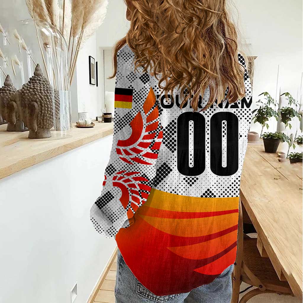 Personalized Germany Football 2024 Women Casual Shirt Trophy Wing Style - Wonder Print Shop