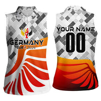 Personalized Germany Football 2024 Women Sleeveless Polo Shirt Trophy Wing Style - Wonder Print Shop