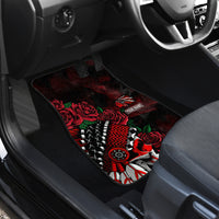 Personalised Native American Chief Skull Car Mats Rose Skull - Wonder Print Shop
