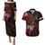 Personalised Native American Chief Skull Couples Matching Puletasi Dress and Hawaiian Shirt Rose Skull - Wonder Print Shop