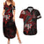 Personalised Native American Chief Skull Couples Matching Summer Maxi Dress and Hawaiian Shirt Rose Skull - Wonder Print Shop