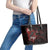 Personalised Native American Chief Skull Leather Tote Bag Rose Skull - Wonder Print Shop