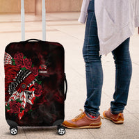 Personalised Native American Chief Skull Luggage Cover Rose Skull - Wonder Print Shop